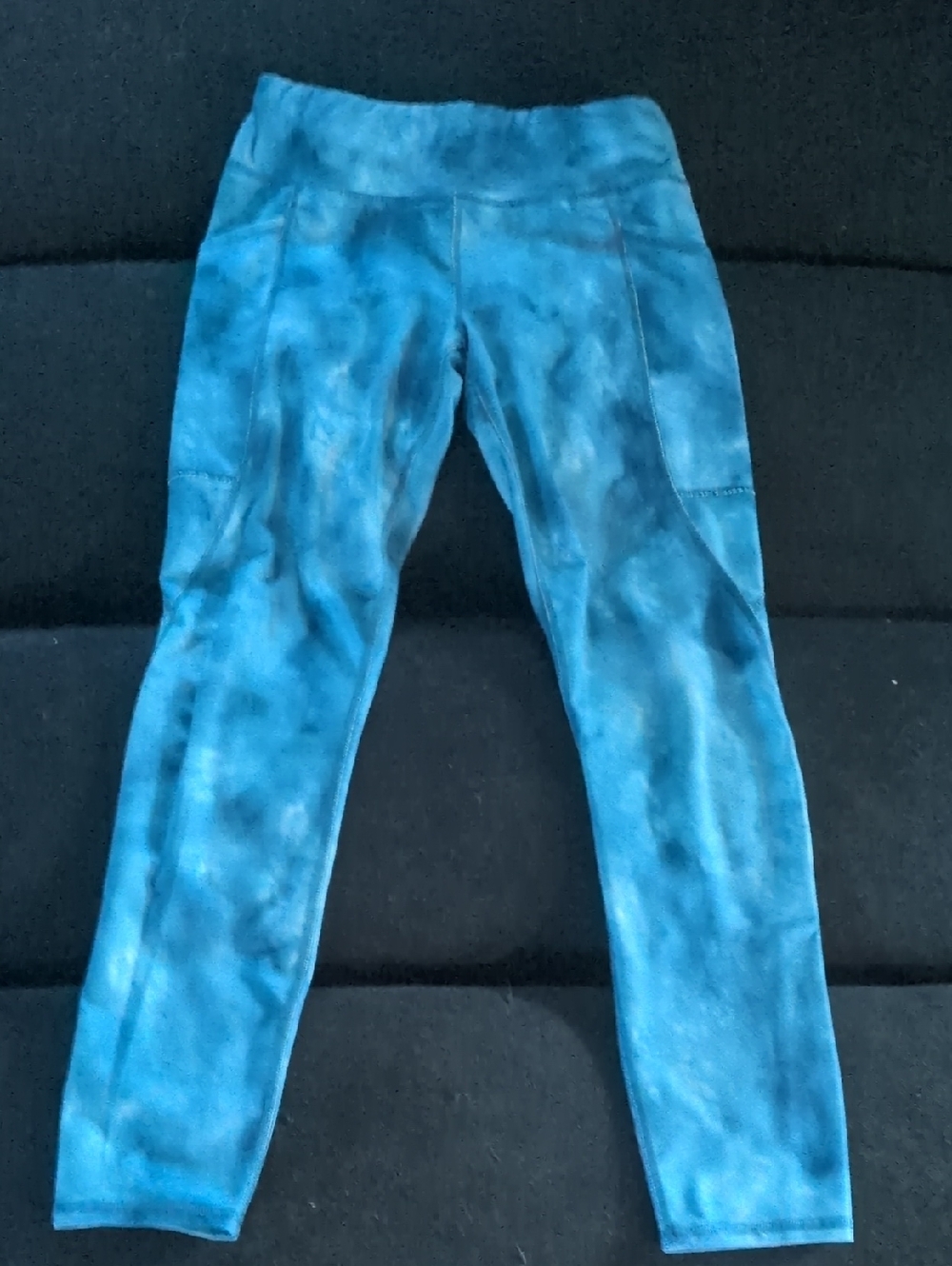 Kids Blue Tie-Dye Active Leggings